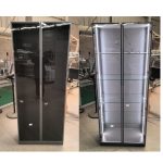 DSC 2067 2 Glass Door LED Display Cabinet-Black - Image 3