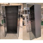 DSC 2067 2 Glass Door LED Display Cabinet-Black - Image 4