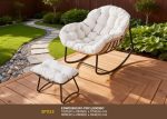 BREEZE Outdoor Relaxing Chair with Ottoman Set - Image 3