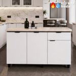 MIRAGE 120cm MICA Hardtop Kitchen Cabinet-White