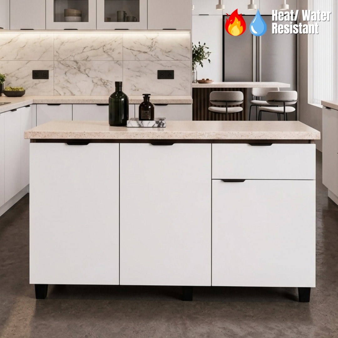 MIRAGE 120CM-5 MIRAGE 120cm MICA Hardtop Kitchen Cabinet-White - Image 1