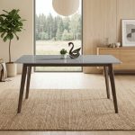 TADPOLE 150cm Sintered Stone Dining Table-Walnut - Image 2