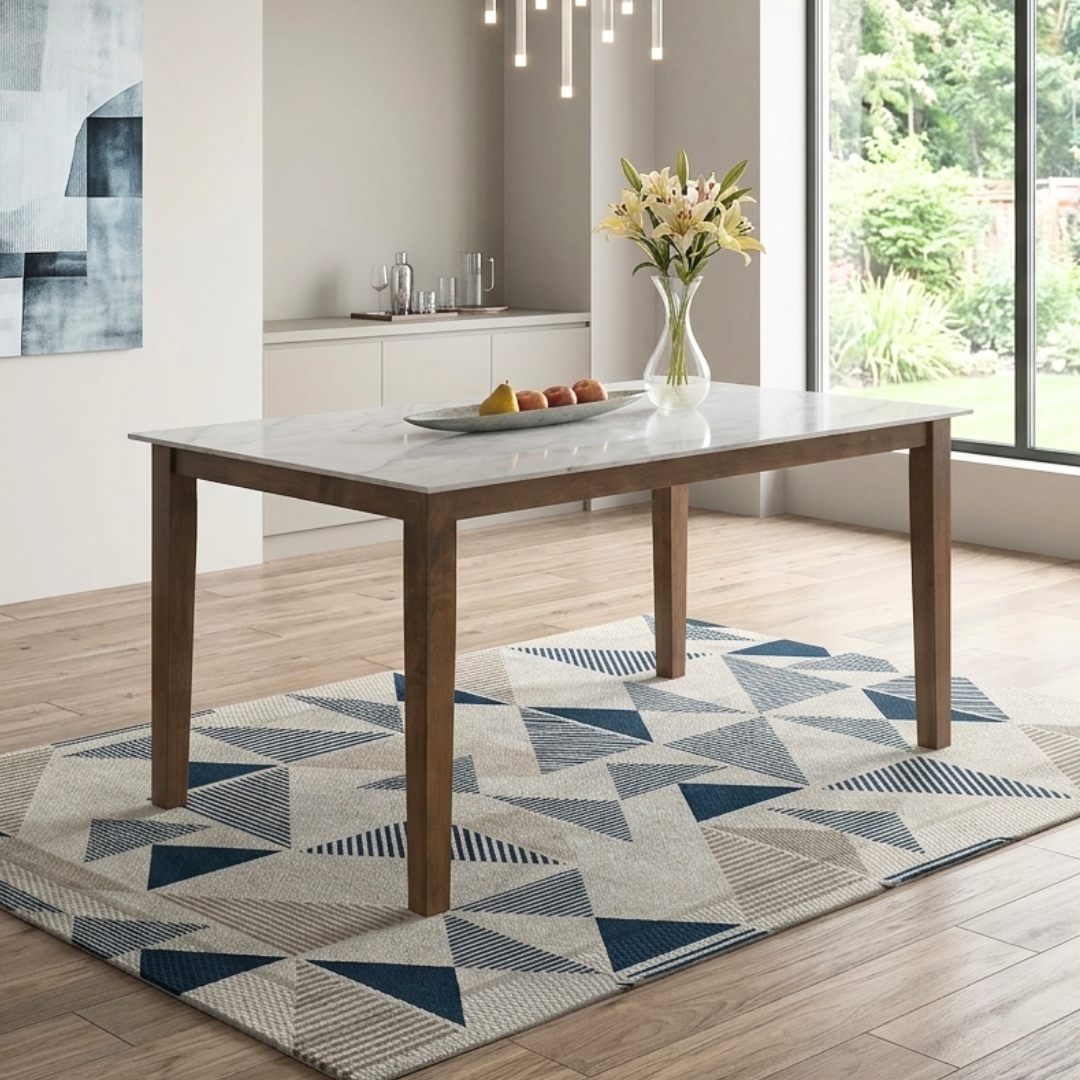 WILLOW 150 WAL-2 WILLOW 150cm Sintered Stone Dining Table-Walnut - Image 1