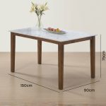 WILLOW 150cm Sintered Stone Dining Table-Walnut - Image 3