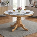WINDSOR D120cm Sintered Stone Round Table-Beech