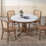 WINDSOR D120cm Sintered Stone Round Table-Walnut - Image 2