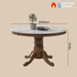 WINDSOR D120cm Sintered Stone Round Table-Walnut - Image 3