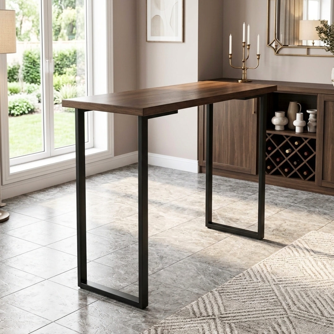 ZOUK BAR TABLE WAL ZOUK Counter Bar Table-Walnut - Image 1